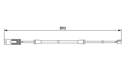 Warning Contact, brake pad wear BOSCH 1 987 474 957