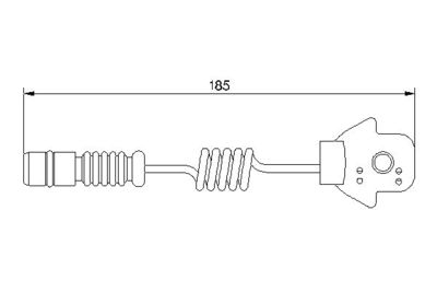 Warning Contact, brake pad wear BOSCH 1 987 474 963