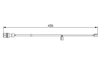 Warning Contact, brake pad wear BOSCH 1 987 474 992