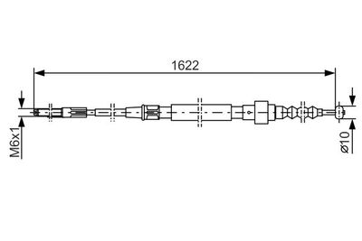 Cable Pull, parking brake BOSCH 1 987 477 167