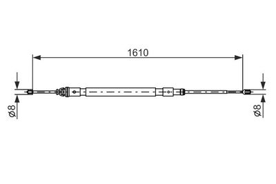 Cable Pull, parking brake BOSCH 1 987 477 238