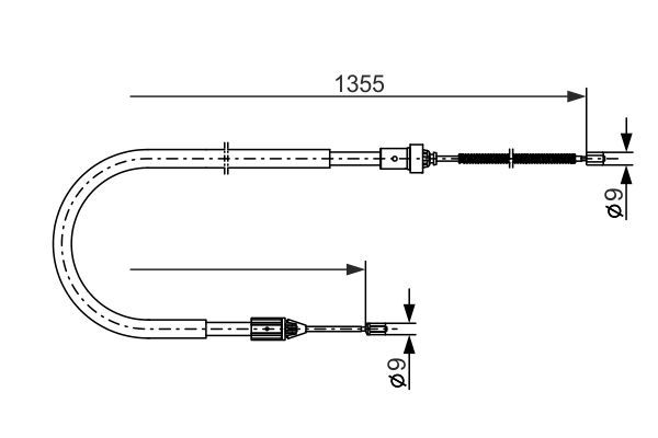 BOSCH 1 987 477 644 Cable Pull, parking brake