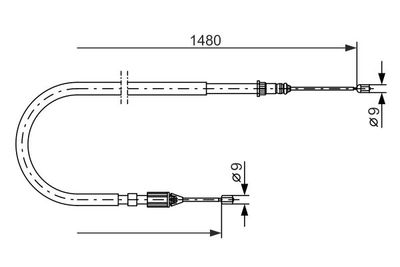 Cable Pull, parking brake BOSCH 1 987 477 653