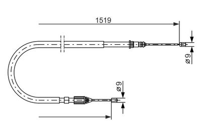 Cable Pull, parking brake BOSCH 1 987 477 654