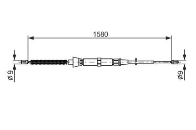 Cable Pull, parking brake BOSCH 1 987 477 806