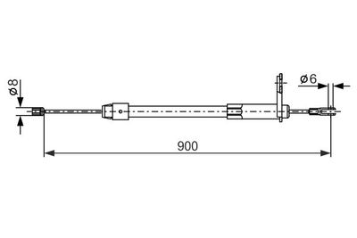 Cable Pull, parking brake BOSCH 1 987 477 847