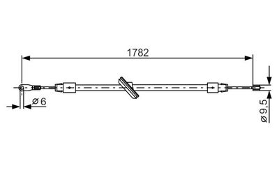 Cable Pull, parking brake BOSCH 1 987 477 902