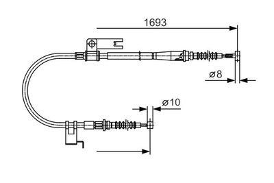 Cable Pull, parking brake BOSCH 1 987 477 917