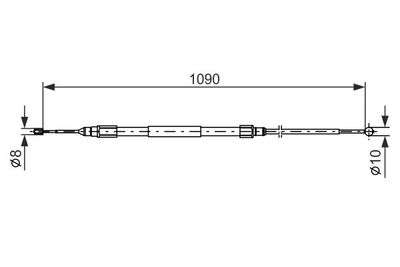 Cable Pull, parking brake BOSCH 1 987 477 949