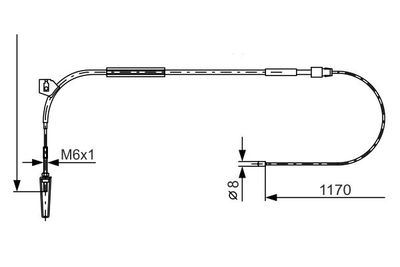 Cable Pull, parking brake BOSCH 1 987 477 961