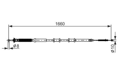 Cable Pull, parking brake BOSCH 1 987 477 973