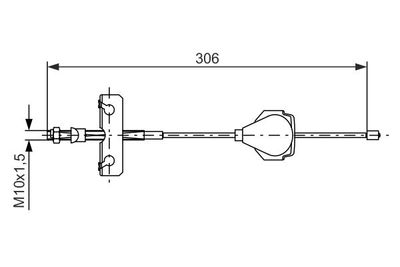 Cable Pull, parking brake BOSCH 1 987 477 990