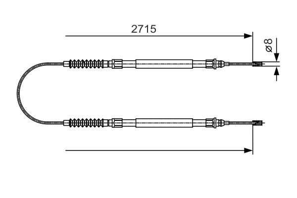 BOSCH 1 987 482 003 Cable Pull, parking brake