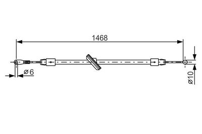 Cable Pull, parking brake BOSCH 1 987 482 027