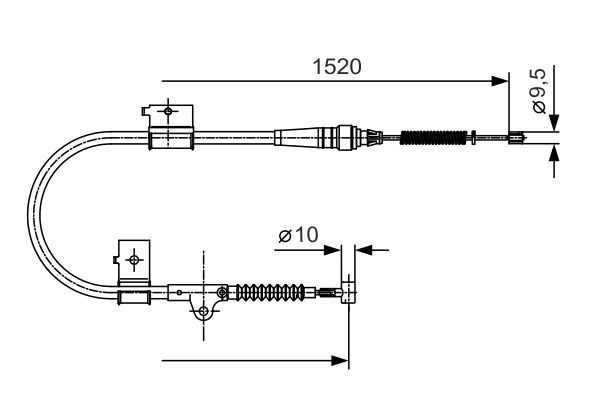 BOSCH 1 987 482 051 Cable Pull, parking brake