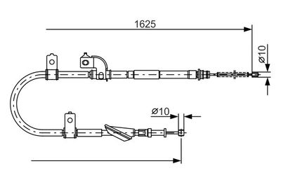 Cable Pull, parking brake BOSCH 1 987 482 081