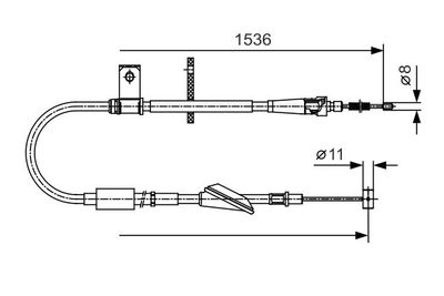 Cable Pull, parking brake BOSCH 1 987 482 137