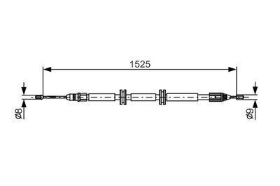 Cable Pull, parking brake BOSCH 1 987 482 142