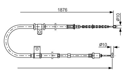 Cable Pull, parking brake BOSCH 1 987 482 183