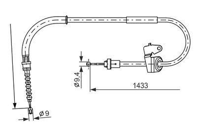 Cable Pull, parking brake BOSCH 1 987 482 231