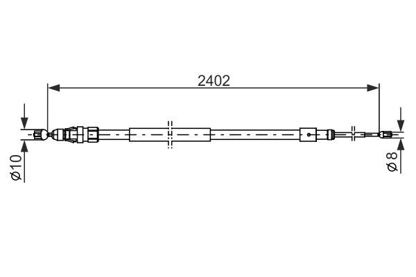 BOSCH 1 987 482 276 Cable Pull, parking brake