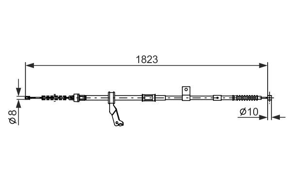 BOSCH 1 987 482 297 Cable Pull, parking brake