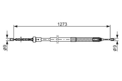 Cable Pull, parking brake BOSCH 1 987 482 308