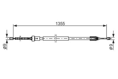 Cable Pull, parking brake BOSCH 1 987 482 309