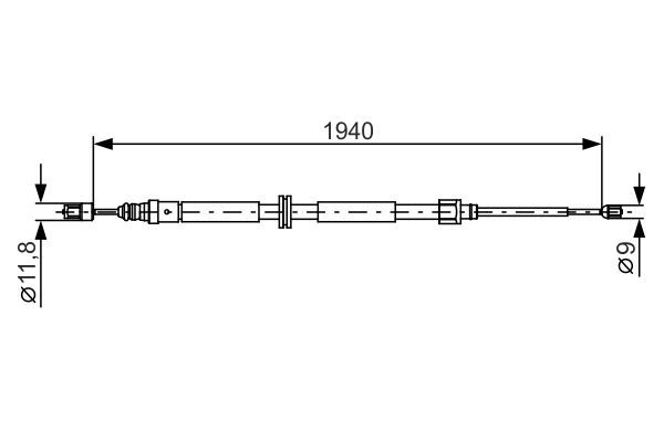 BOSCH 1 987 482 325 Cable Pull, parking brake