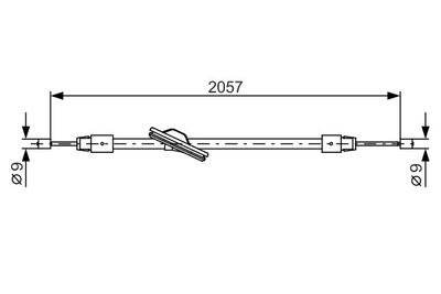 Cable Pull, parking brake BOSCH 1 987 482 331
