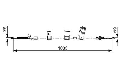 Cable Pull, parking brake BOSCH 1 987 482 341