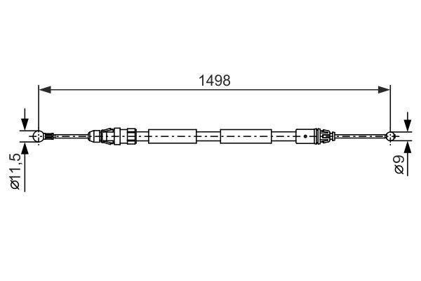 BOSCH 1 987 482 387 Cable Pull, parking brake