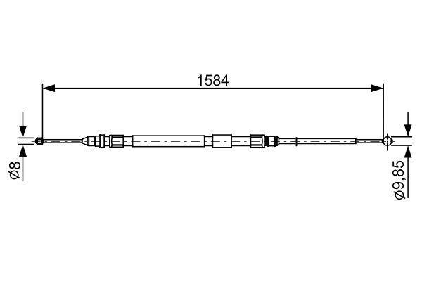 BOSCH 1 987 482 491 Cable Pull, parking brake