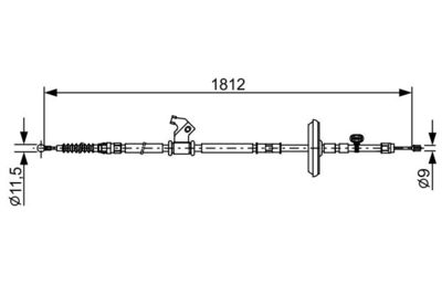 Cable Pull, parking brake BOSCH 1 987 482 503