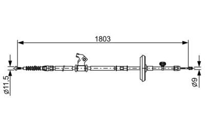 Cable Pull, parking brake BOSCH 1 987 482 508