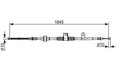 Cable Pull, parking brake BOSCH 1 987 482 517