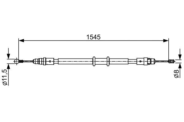 BOSCH 1 987 482 551 Cable Pull, parking brake