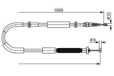 Cable Pull, parking brake BOSCH 1 987 482 588