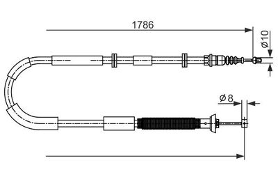 Cable Pull, parking brake BOSCH 1 987 482 589