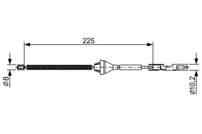 Cable Pull, parking brake BOSCH 1 987 482 705