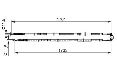 Cable Pull, parking brake BOSCH 1 987 482 857