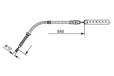 Cable Pull, parking brake BOSCH 1 987 482 866