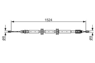 Cable Pull, parking brake BOSCH 1 987 482 888