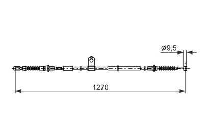 Cable Pull, parking brake BOSCH 1 987 482 898