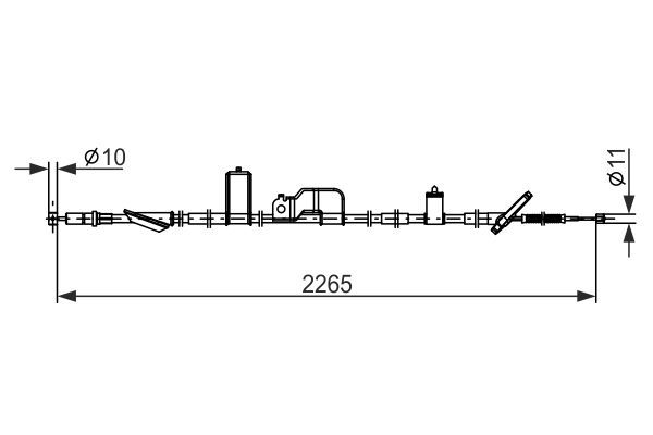 BOSCH 1 987 482 918 Cable Pull, parking brake