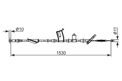 Cable Pull, parking brake BOSCH 1 987 482 919