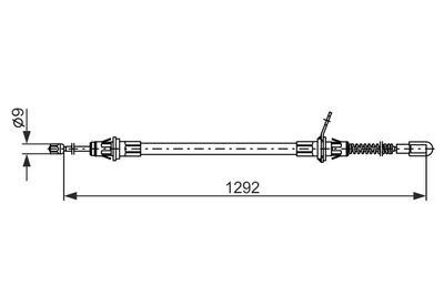 Cable Pull, parking brake BOSCH 1 987 482 924