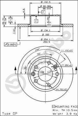 Brake Disc BREMBO 08.5646.10