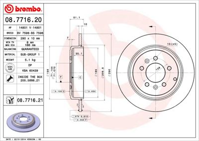 Brake Disc BREMBO 08.7716.20