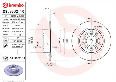 Brake Disc BREMBO 08.9502.11